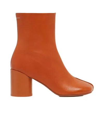 MM6 MAISON MARGIELA STITCH-OUT LEATHER ANKLE BOOTS