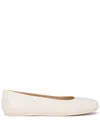 Mm6 Maison Margiela Stitch-out Leather Ballet Flats In Nude