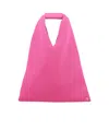 Mm6 Maison Margiela Japanese Mesh Triangular Shape Top Handle In Pink