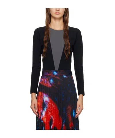 Mm6 Maison Margiela Stitched Long-sleeved T-shirt In Black