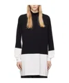 Mm6 Maison Margiela Stitching High-necked Sweaters In Black