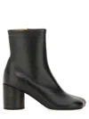 Mm6 Maison Margiela Mm6 By Maison Margiela Anatomical Black Leather Ankle Boots