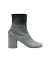 Mm6 Maison Margiela Stylish Block Heel Leather Ankle Boots In Multi