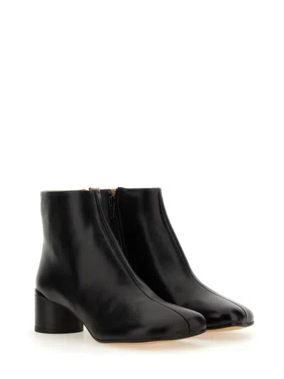 Mm6 Maison Margiela Stivaletto In Pelle In Black