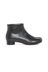 Mm6 Maison Margiela Low Leather Boots With Heels In Black