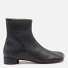 Mm6 Maison Margiela Logo Embroidered Block Heel Ankle Boots