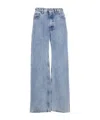 Mm6 Maison Margiela Regular Fit Denim Trousers With Contrast Stitching In Blue