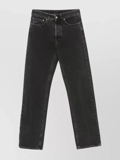 Mm6 Maison Margiela Straight Jeans With Five-pocket Design In Black