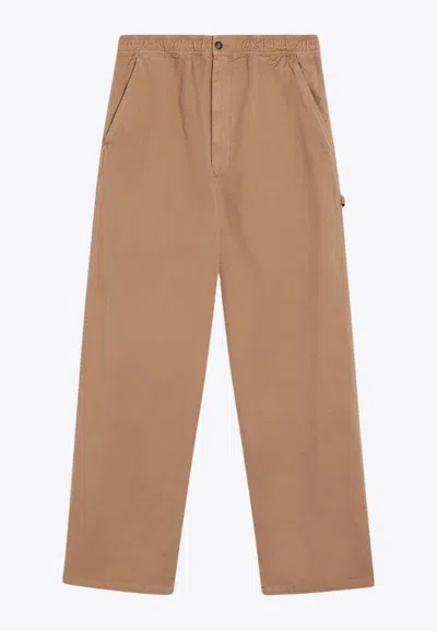 Mm6 Maison Margiela Straight-leg Chino Pants In Brown