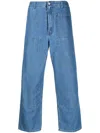 Mm6 Maison Margiela Straight-leg Cut Trousers In Blue