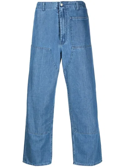 Mm6 Maison Margiela Straight-leg Cut Trousers In Blue