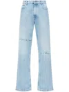 MM6 MAISON MARGIELA MM6 MAISON MARGIELA STRAIGHT LEG DENIM JEANS