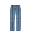Mm6 Maison Margiela Straight-leg Jeans With Straps Embellishments In Blue