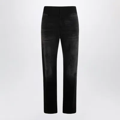 Mm6 Maison Margiela Straight Leg Jeans Black Washed Effect