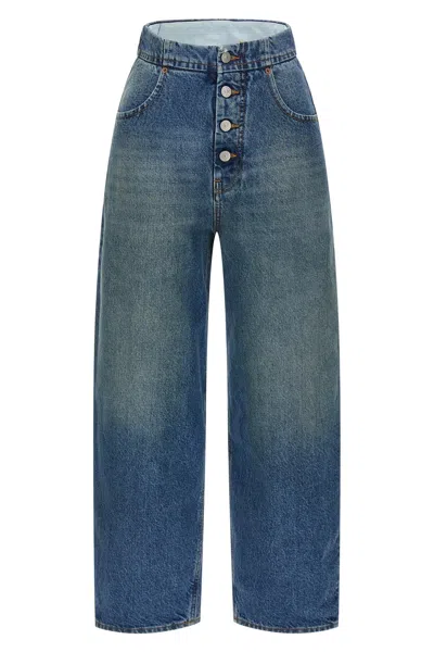 Mm6 Maison Margiela Mm6 By Maison Margiela Straight Leg Cropped Jeans In Blue