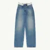 Mm6 Maison Margiela Light Blue Cotton Straight-leg Jeans In Blue