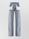 Mm6 Maison Margiela Straight Leg Jeans With Reverse Pockets