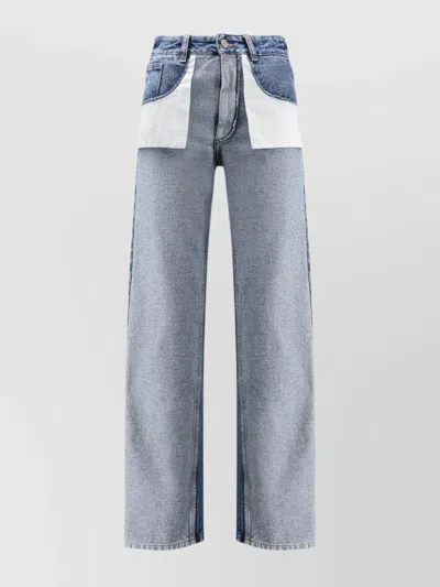 Mm6 Maison Margiela Straight Leg Jeans Reverse Pockets