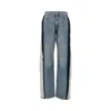 Mm6 Maison Margiela Straight Leg Jeans With Excess Fabric In Blue