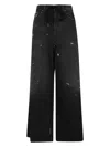 Mm6 Maison Margiela Straight-leg Jeans With Mid-rise Waist And Appeal In Black