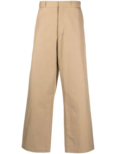 Mm6 Maison Margiela Straight-leg Tailored Trousers In Braun