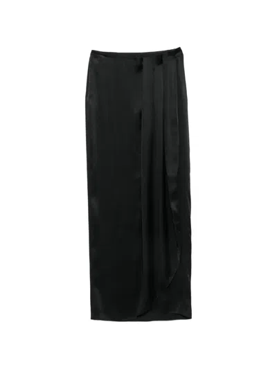 Mm6 Maison Margiela Straight Maxi Skirt In Black