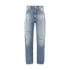 Mm6 Maison Margiela Straight Leg Cotton Jeans In Blue