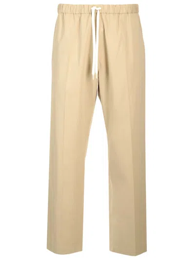 Mm6 Maison Margiela Straight Pants Trousers Beige In Gold