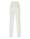 Mm6 Maison Margiela Mm6 By Maison Margiela Straight Trousers – White In White