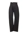 Mm6 Maison Margiela Cotton Gabardine Trousers In Black
