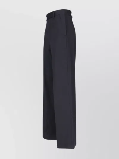 Mm6 Maison Margiela Straight Trousers With Belt Loops And Pockets In Black