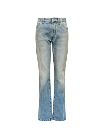 Mm6 Maison Margiela Straight-leg Five-pocket Jeans In Blue