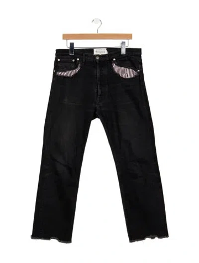 Pre-owned Mm6 Maison Margiela Straight-leg Jeans In Black