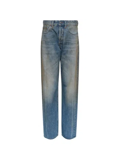 Mm6 Maison Margiela 5 Pockets Cropped Jeans In Blue