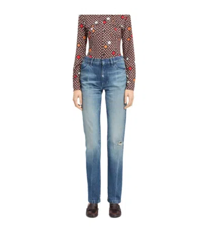 Mm6 Maison Margiela Straight-leg Jeans In Blue