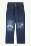 Mm6 Maison Margiela Patchwork Insert Jeans In Blue