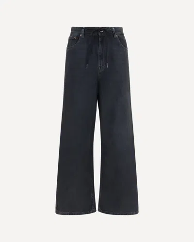 Mm6 Maison Margiela Straight-leg Stretch Denim Jeans In Black