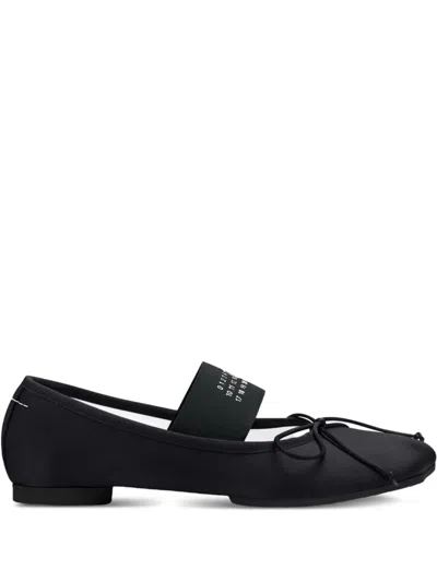 Mm6 Maison Margiela Strap-detail Ballet Flats In Black