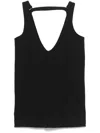 Mm6 Maison Margiela Strap-detail Tank Top In 黑色