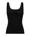 Mm6 Maison Margiela Strap-detail Tank Top In Black