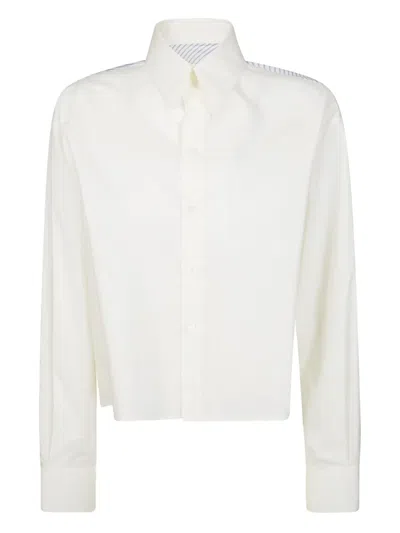Mm6 Maison Margiela Mm6 Long Sleeve Shirt In Bianco