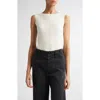 Mm6 Maison Margiela Stretch Jersey Bodysuit In Cream