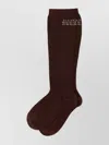 Mm6 Maison Margiela Stretch Viscose Blend Knee-high Socks In Black