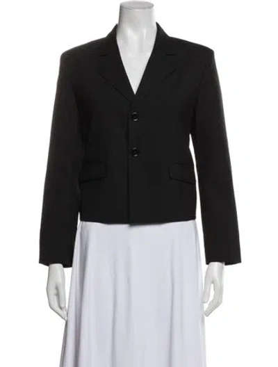 Pre-owned Mm6 Maison Margiela Striped Blazer In Black