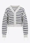Mm6 Maison Margiela Mm6 By Maison Margiela Chalk White Cotton Cardigan In Chalk