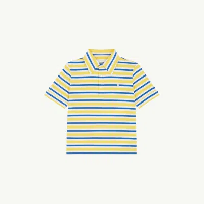 Mm6 Maison Margiela Striped Short-sleeve Polo Shirt In Yellow