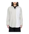Mm6 Maison Margiela Striped Long-sleeved Shirt In White