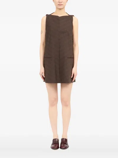 Mm6 Maison Margiela Striped Mini Dress