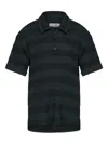 Mm6 Maison Margiela Striped Polo Top In Multi