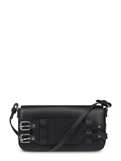 Mm6 Maison Margiela Structured Black Bag With Unique Buckle Detail